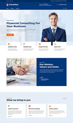 商業(yè)財(cái)務(wù)咨詢網(wǎng)站HTML5模板